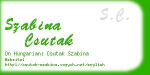 szabina csutak business card